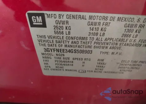 2016 Cadillac Srx Luxury Collection из США, поврежденный, VIN 3GYFNEE34GS508903